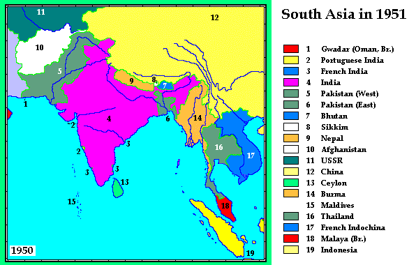 South Asia in 1951